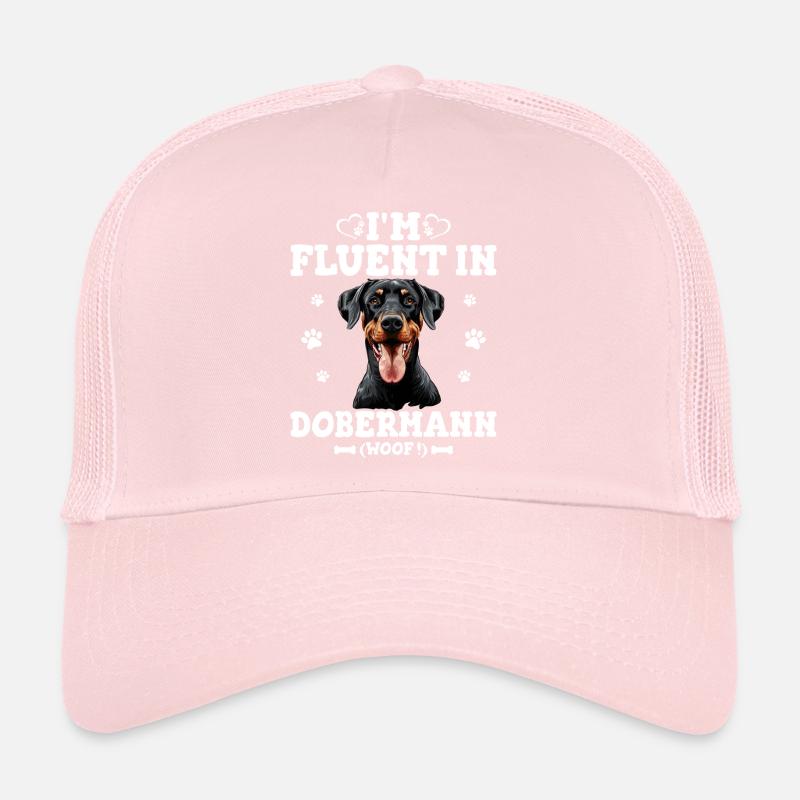 Parler Le Dobermann Humour Chien Dobermann Trucker Cap