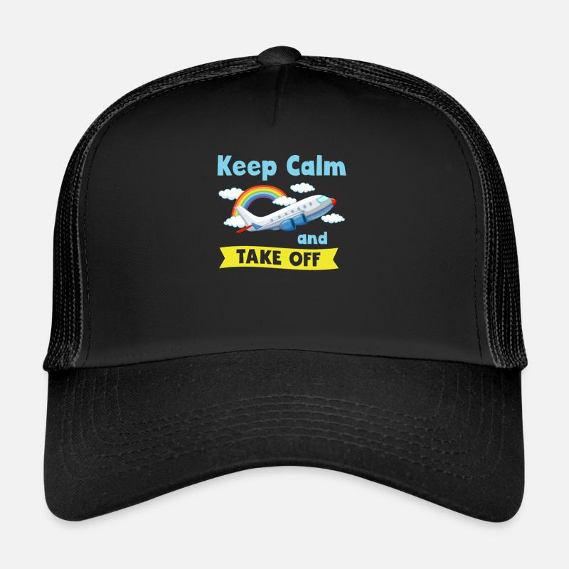 Keep Calm And Take Off Fun Vacation Trucker Cap