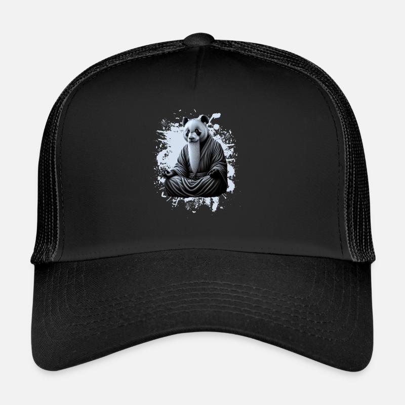 Panda Buddha Meditation Zen Cool Motif Trucker Cap