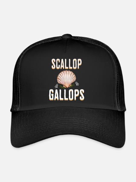 Humour Scallop Gallops Meme - Casquette trucker  - noir/noir - Devant