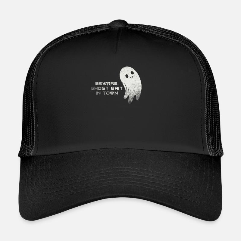 Beware Ghost Bait In Town Spooky Trucker Cap