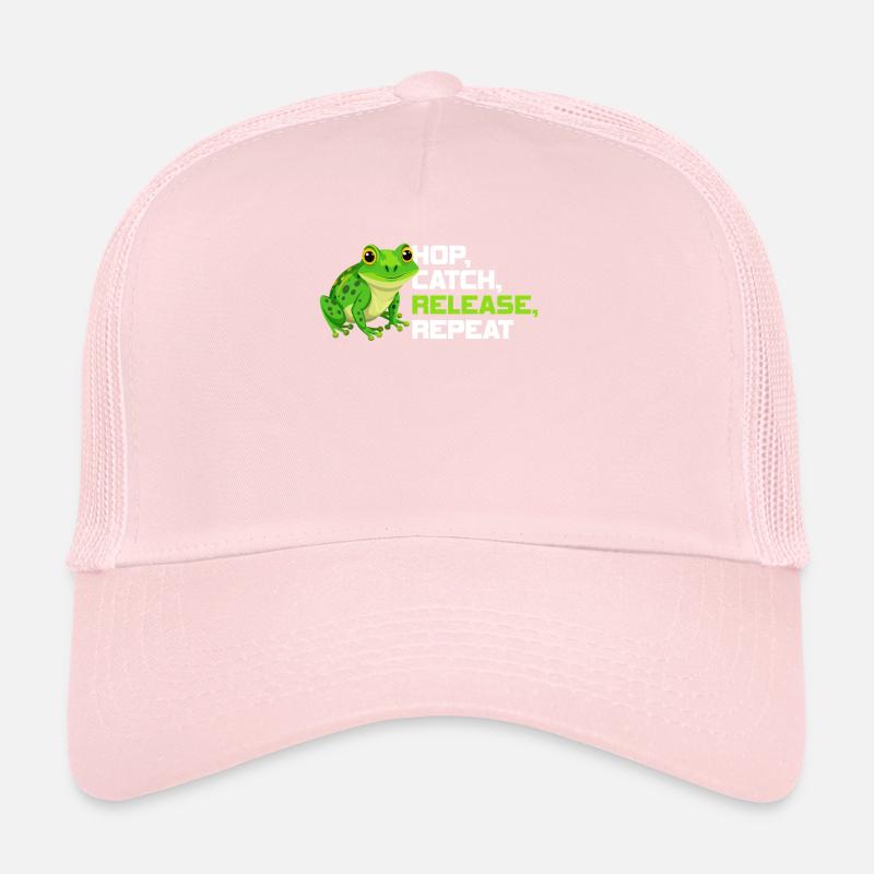 Hop Catch Release Repeat Frog Humor Trucker Cap