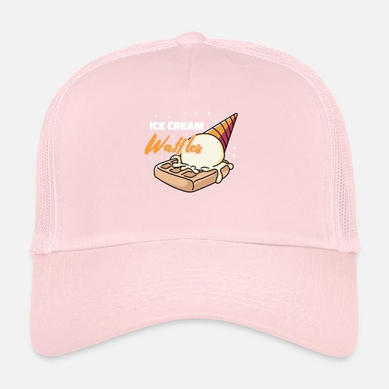 cream Waffles Syrup Breakfast waffles Trucker Cap