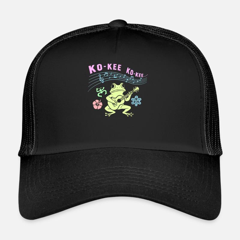 Ko-Kee Frog Playing Guitar Melody Trucker Cap