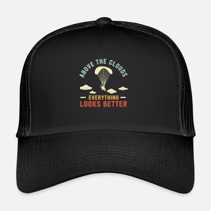 Au-dessus des nuages Passionné de paramoteur Casquette trucker 
