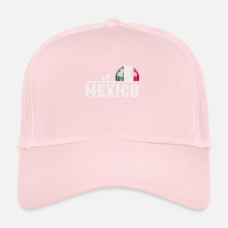 Mexico Retro Latin America Mexican Flag Trucker Cap