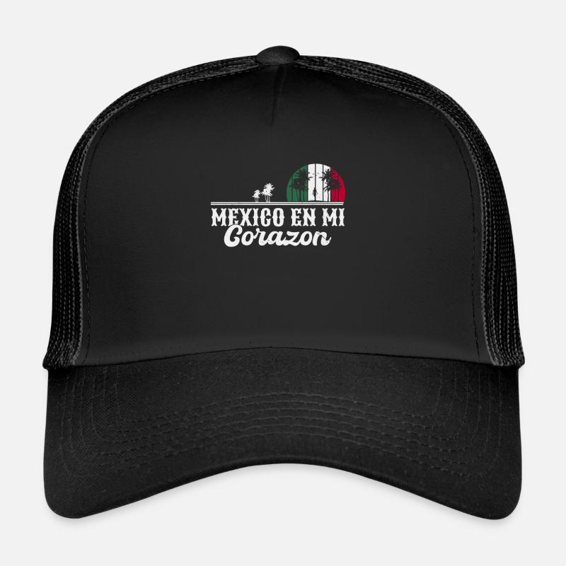 Mexican Roots - En Mi Corazon Mexico Trucker Cap