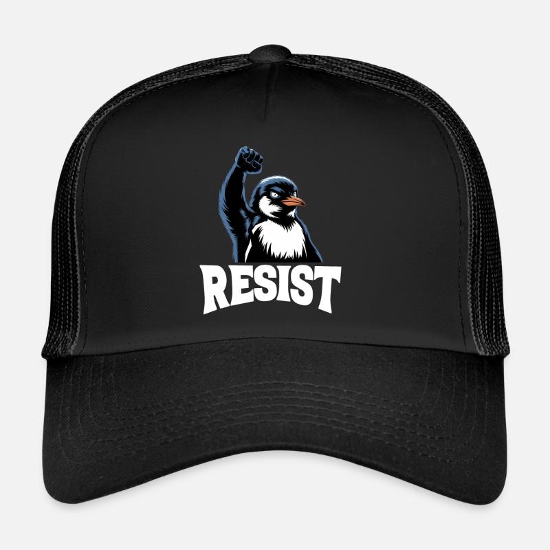 Pinguin protestiert gegen Widerstandssteuern Trucker Cap