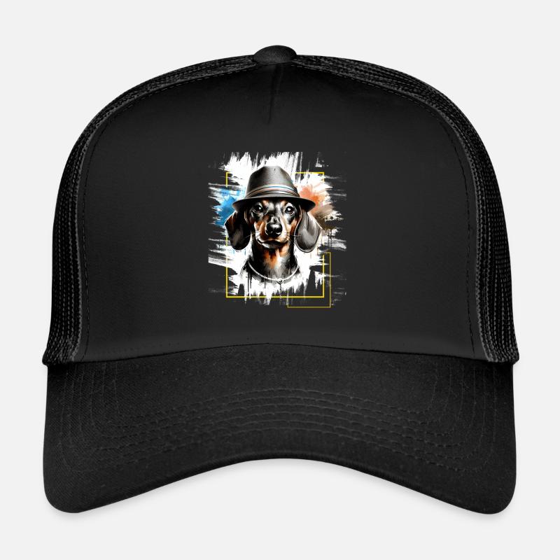 Dackel Sonnenbrille - Tiermotiv Kunst Tier Dackel Trucker Cap