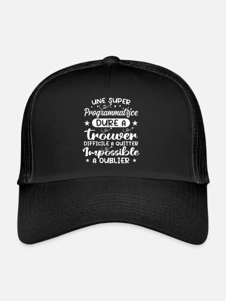A Super Programmer - Programmer Gift - Trucker Cap - black/black