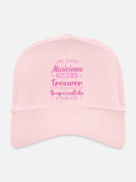 A Super Musician - Musician Gift - Trucker Cap - pale pink - Front