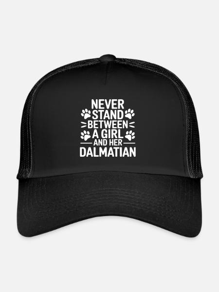 Dicton dalmatien Drôle de cadeau dalmatien - Casquette trucker  - noir/noir - Devant