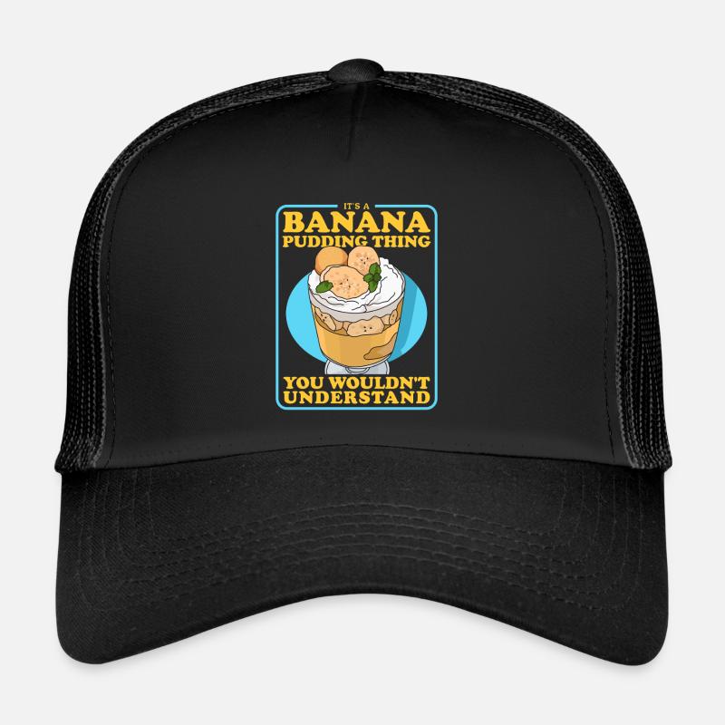 Pudding à la banane Cadeaux de pudding à la banane Casquette trucker 