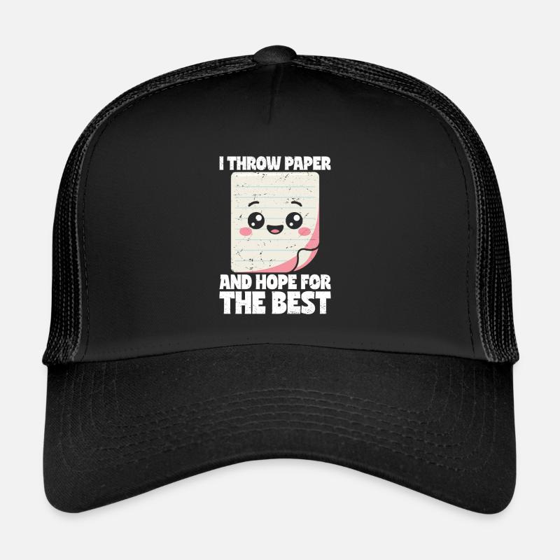 Papier Lancer Ciseaux Pierre Papier Cadeau Casquette trucker 
