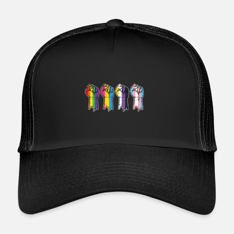 Gift Pansexual Transgender Non Binary LGBT Trucker Cap