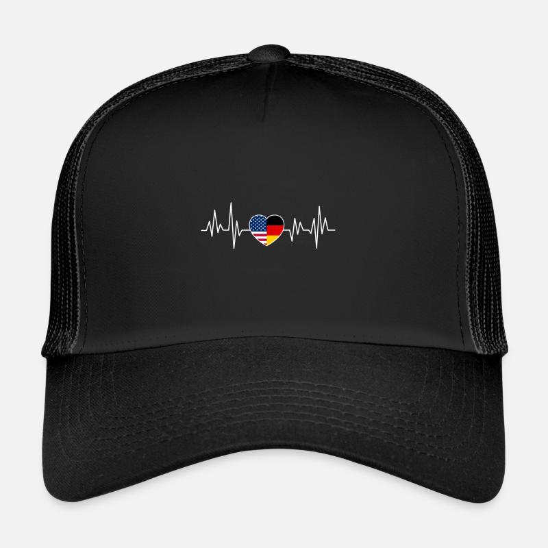 États-Unis Allemagne Drapeau deux pays Casquette trucker 