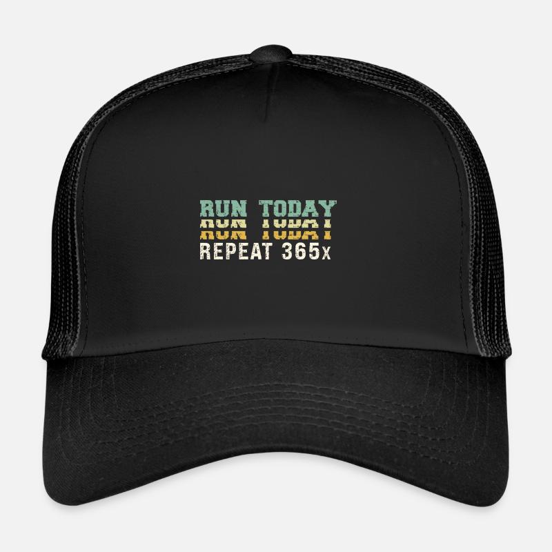 Retro Run Today Repeat 365 - Running Streak Runner Trucker Cap