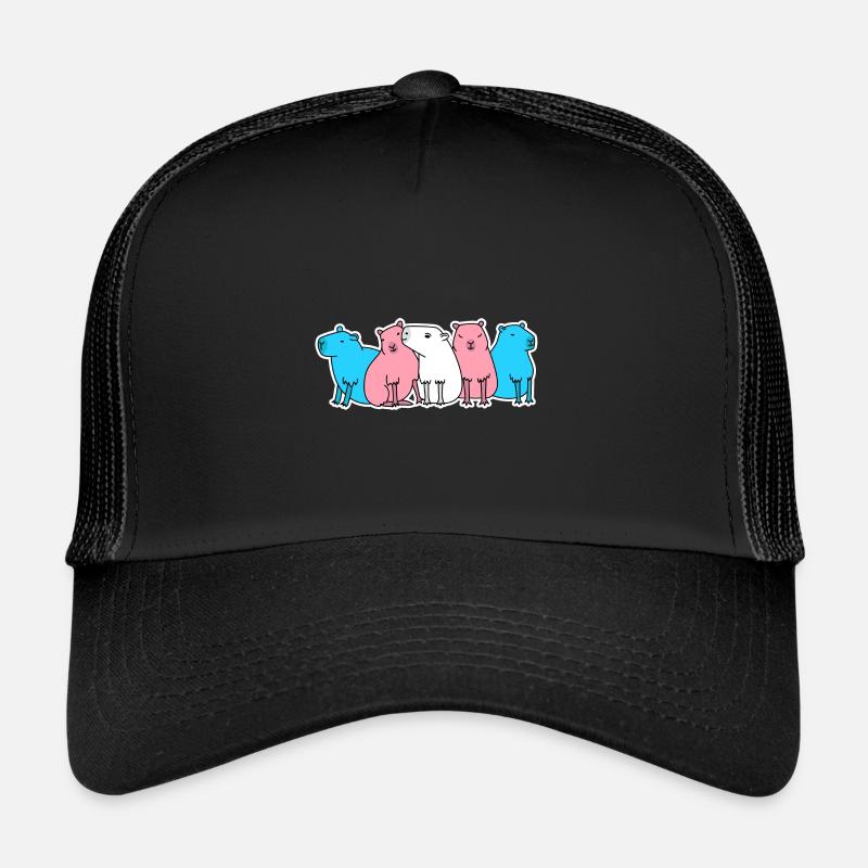 Conception de Capybara Trans Flag pour les personnes trans Casquette trucker 