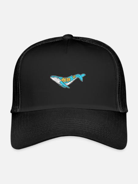 Schöner Narwhal Meeresbiologe - Trucker Cap - Schwarz/Schwarz