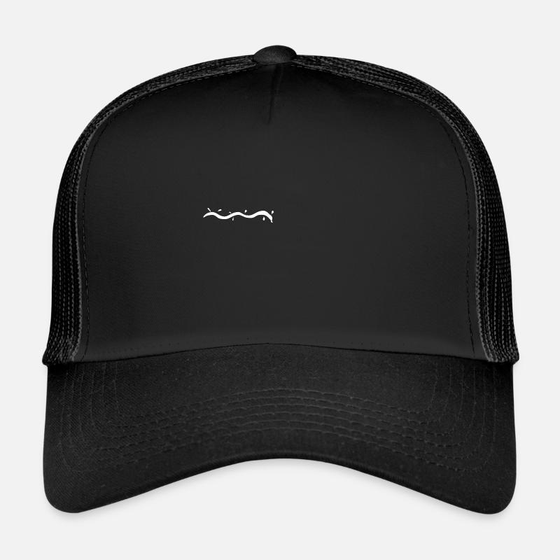 welle linie strich - Trucker Cap - Schwarz/Schwarz