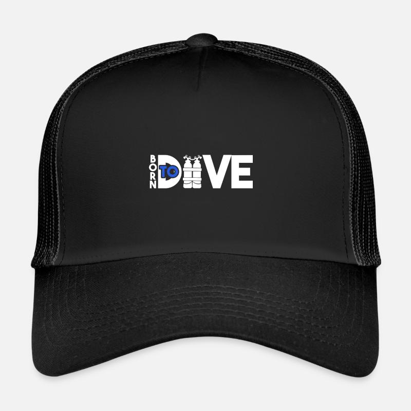 Dive Tauchen - Trucker Cap - Schwarz/Schwarz