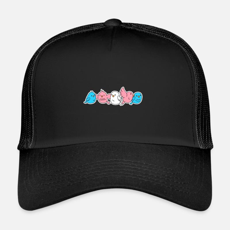 Conception d’oiseau de drapeau trans pour les personnes trans Casquette trucker 