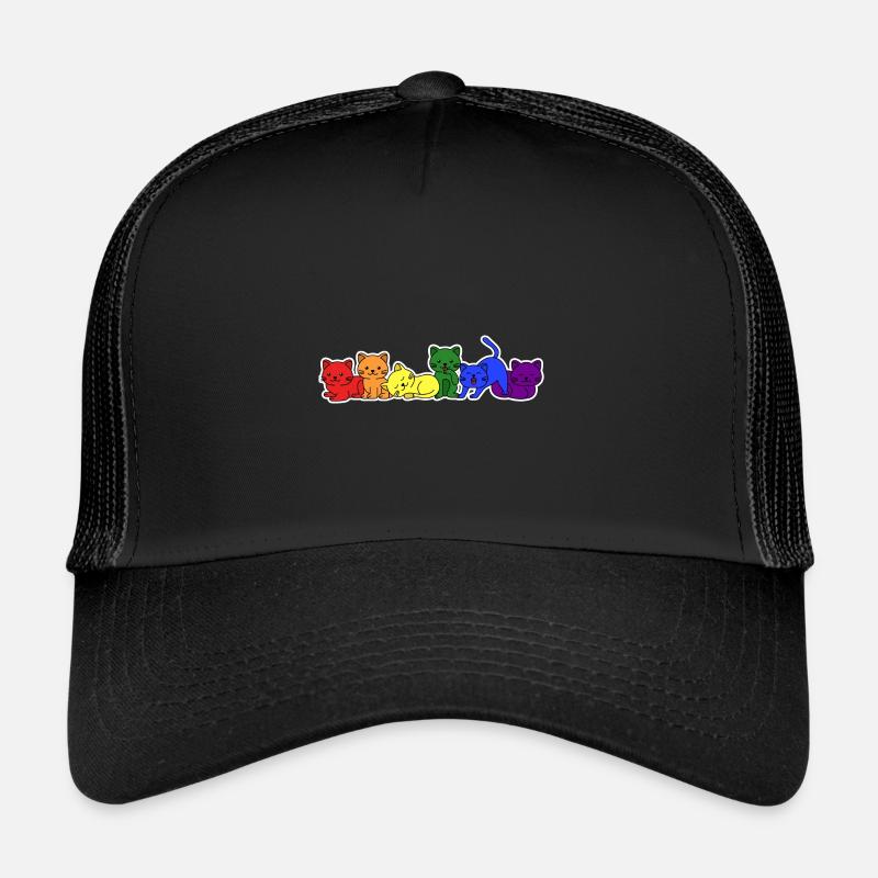 Conception de chat drapeau LGBT + pour les personnes LGBT + Casquette trucker 