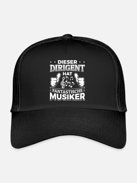 Dirigent Chorleiter Maestro Musiker Chor Chorprobe - Trucker Cap - Schwarz/Schwarz - Vorne