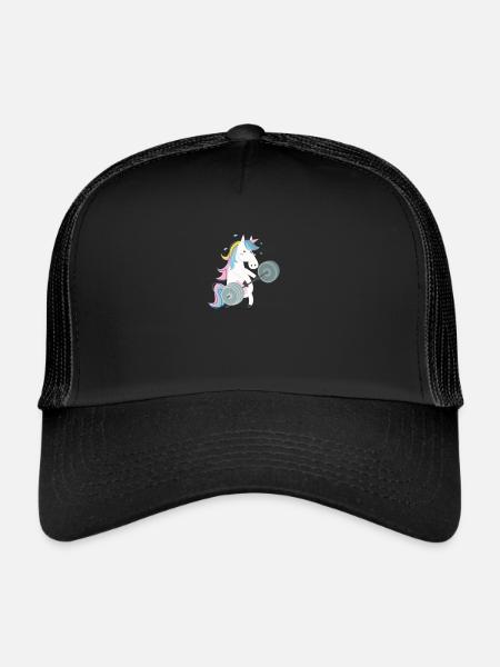 Funny Unicorn Gym - Trucker Cap - black/black