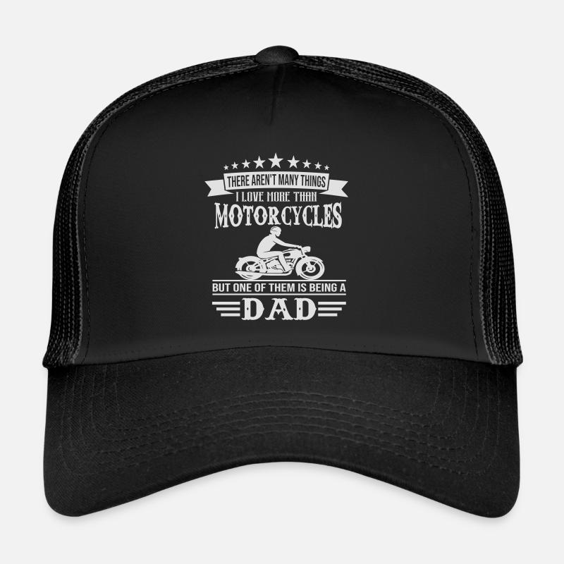 motorcycles dad - Trucker Cap - black/black