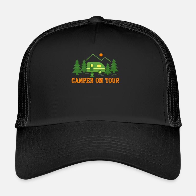 Camping caravane - Casquette trucker  - noir/noir