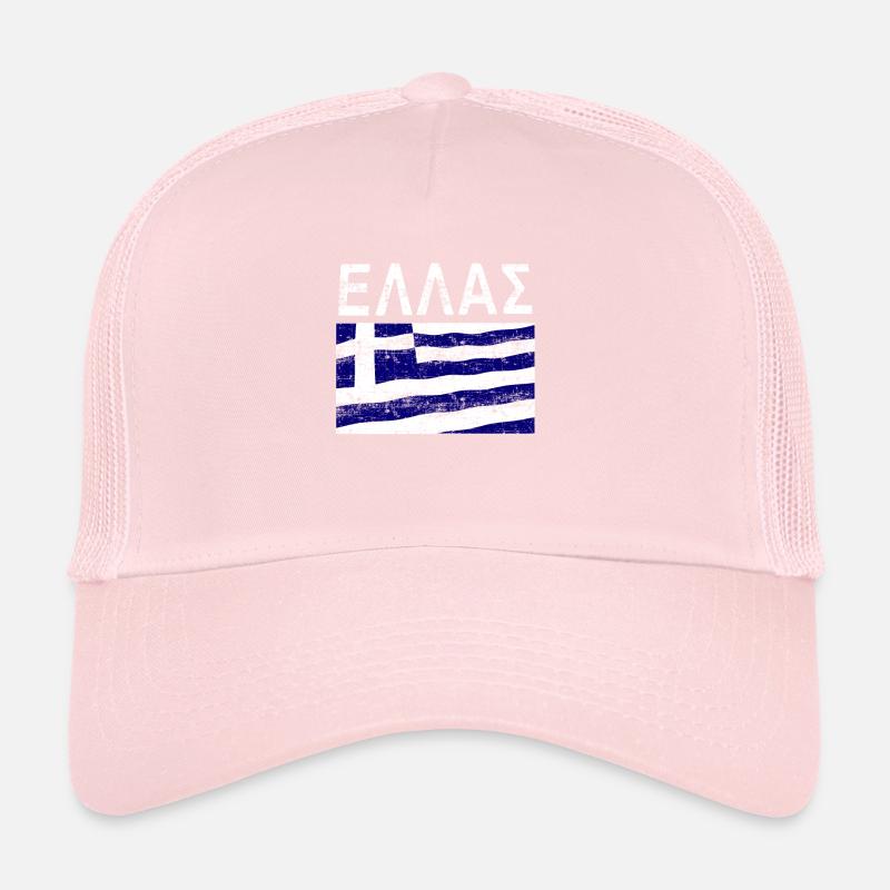 Drapeau grec Ellas Casquette trucker 
