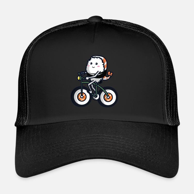 Sushi on a bicycle - Trucker Cap - black/black