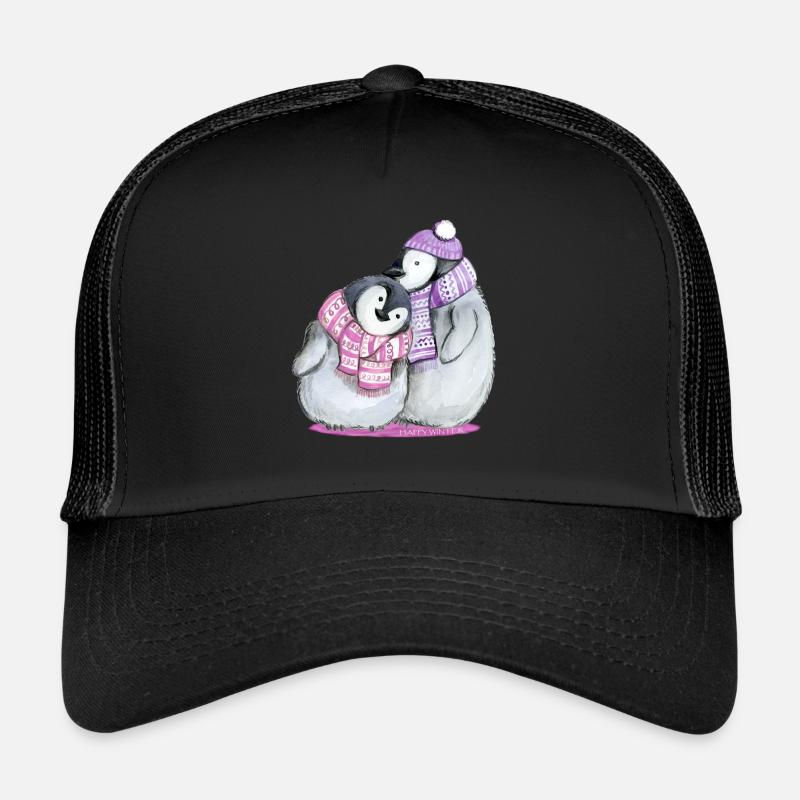 Pinguin - Trucker Cap - Schwarz/Schwarz