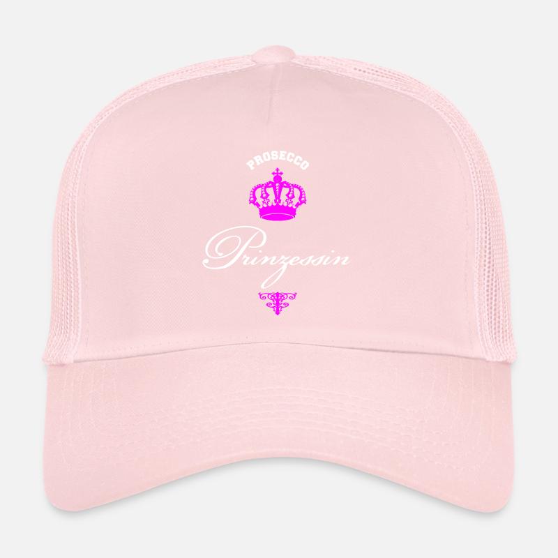 Prosecco Princess blanc rose Casquette trucker 