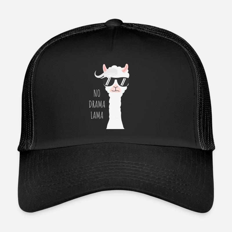 Hipster - pas de drame lama | Amour et Sourire Casquette trucker 