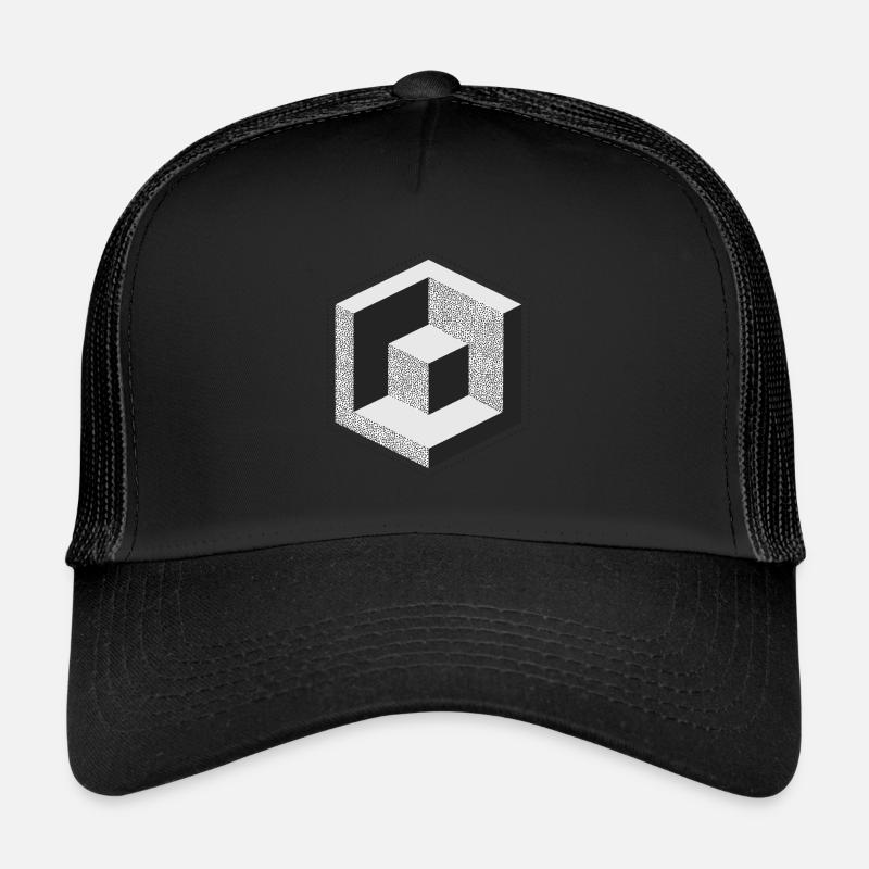 cube géométrique Casquette trucker 