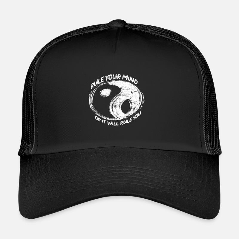 bouddhisme - Casquette trucker  - noir/noir