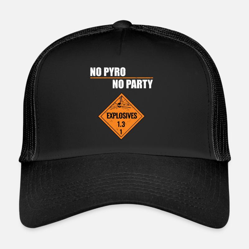 No Pyro No Party Casquette trucker 