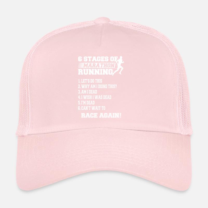 6 phases du marathon 42,2 km Casquette trucker 