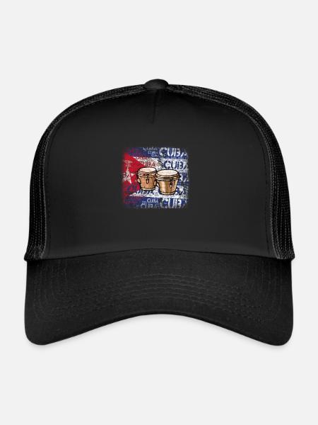 Bongos Salsa Music T-Shirt - Trucker Cap - black/black - Front