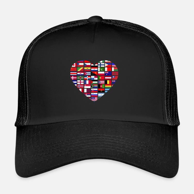 Drapeaux des pays du monde Casquette trucker 