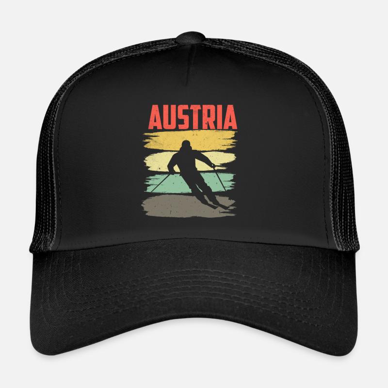 Österreich - Trucker Cap - Schwarz/Schwarz