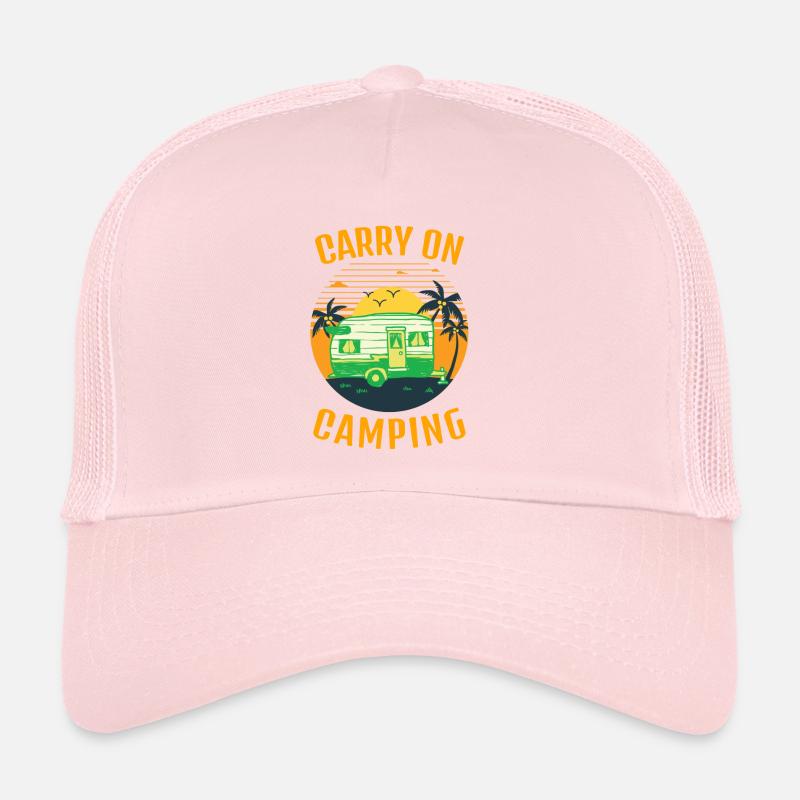 Continuez à camper avec le coucher du soleil Casquette trucker 