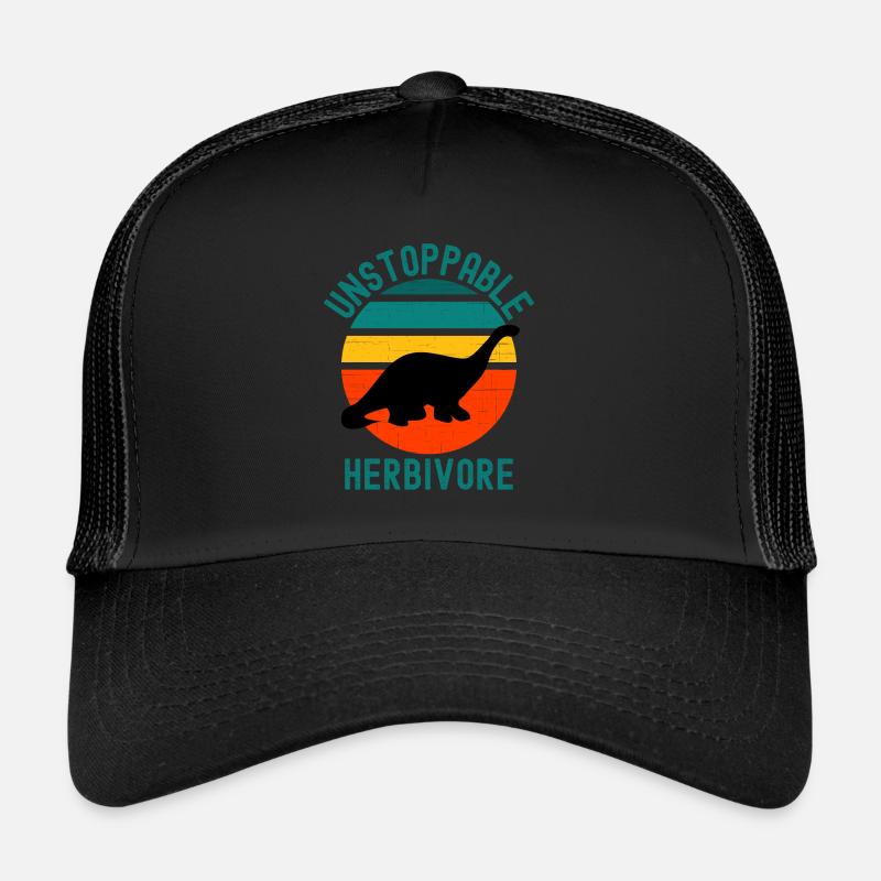 Dinosaure herbivore imparable vegan Casquette trucker 