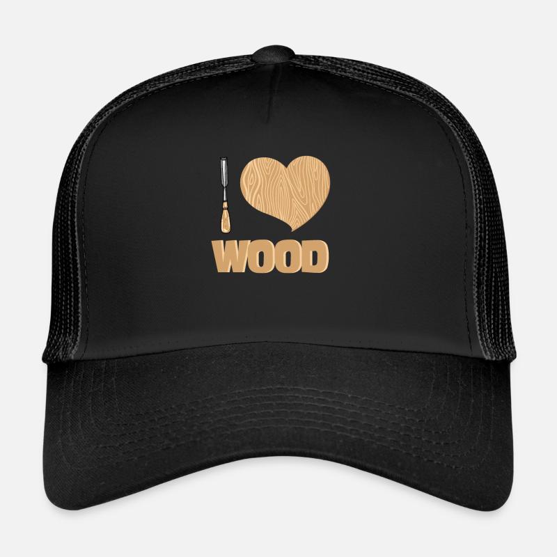 Carpenters Craftsman Woodworking Carpentry - Trucker Cap - Schwarz/Schwarz