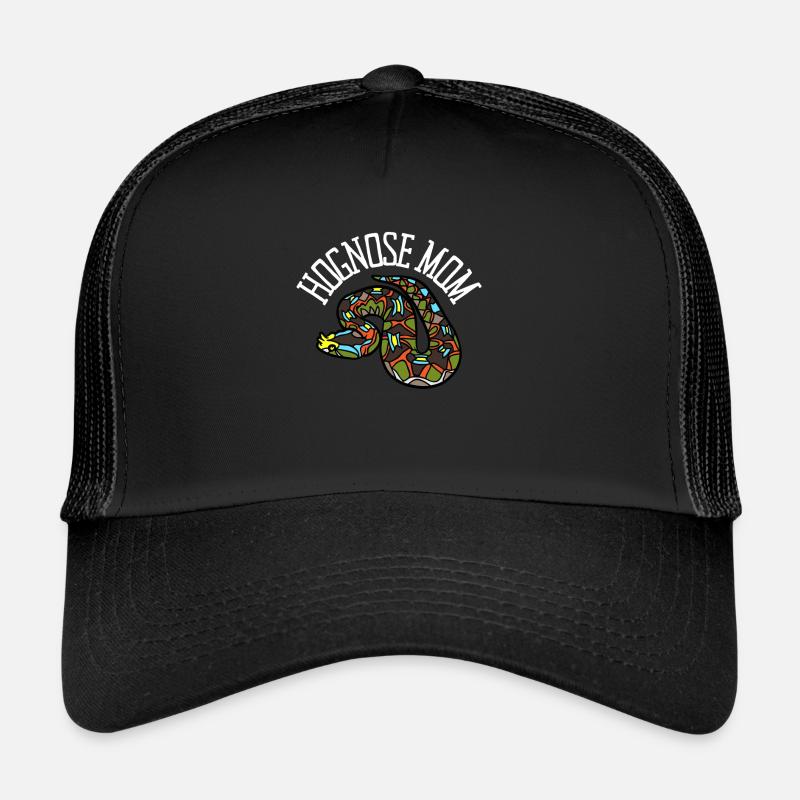 Hognose Snake Reptile Pet & Herpetologist - Trucker Cap - Schwarz/Schwarz