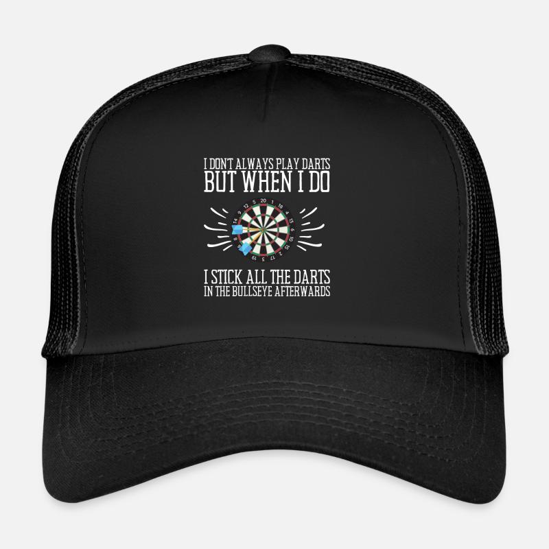 Darts League Night And Darts Board 180 Points - Trucker Cap - Schwarz/Schwarz