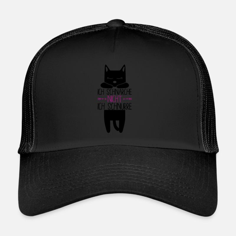 Ich Schnarche Nicht Ich Schnurre - Trucker Cap - Schwarz/Schwarz