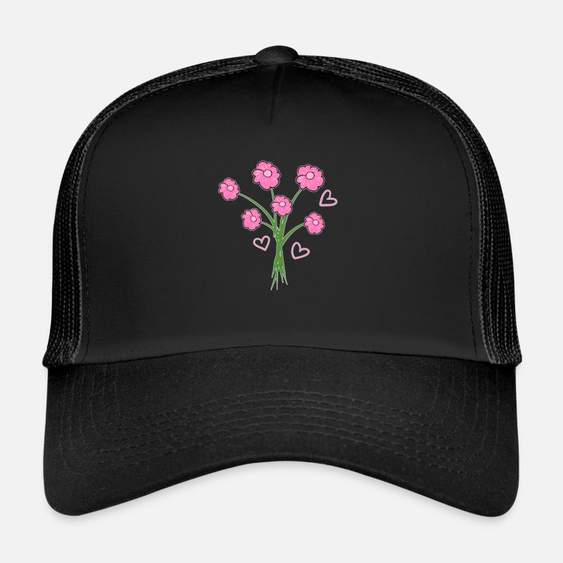rosa blumenstrauß pflanzen blume herzen Trucker Cap